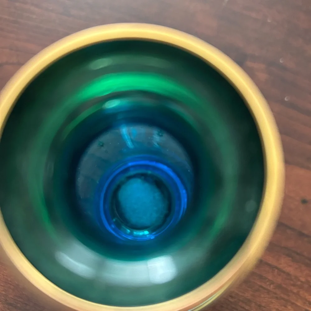 Vecchia Murano Glass Blue Vase